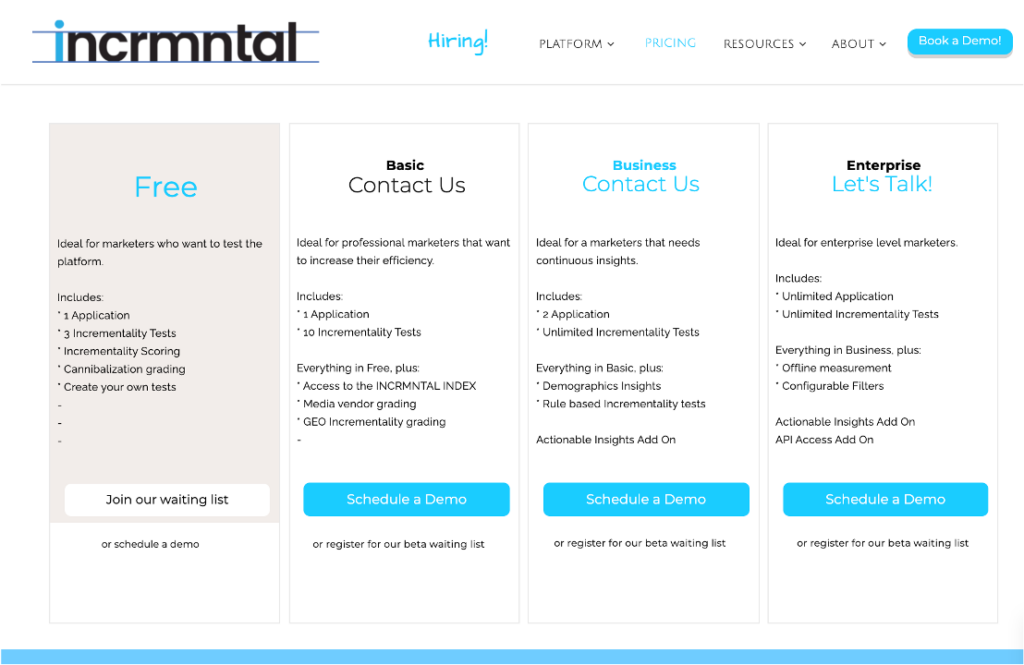 incrmntal pricing