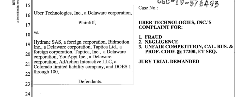 Uber Fraud Lawsuit